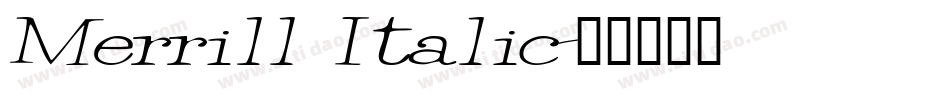 Merrill Italic字体转换